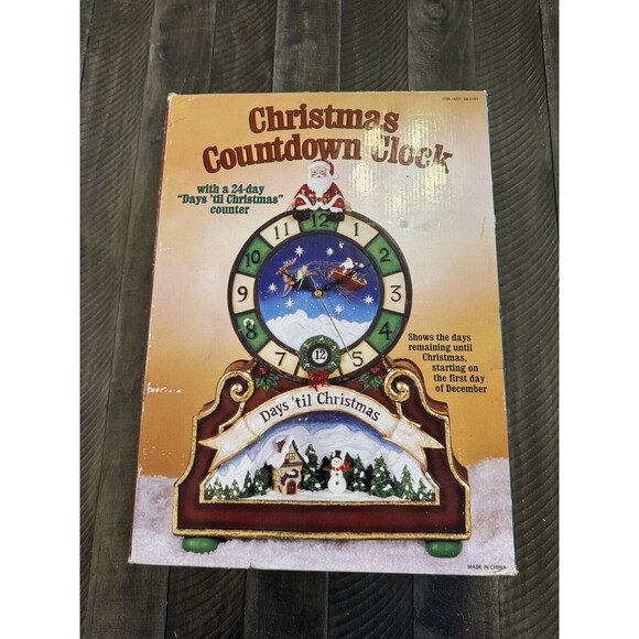 VTG Christmas Countdown Clock by Costco 24 Days Till Christmas Counter WORKS EUC - Picture 1 of 5